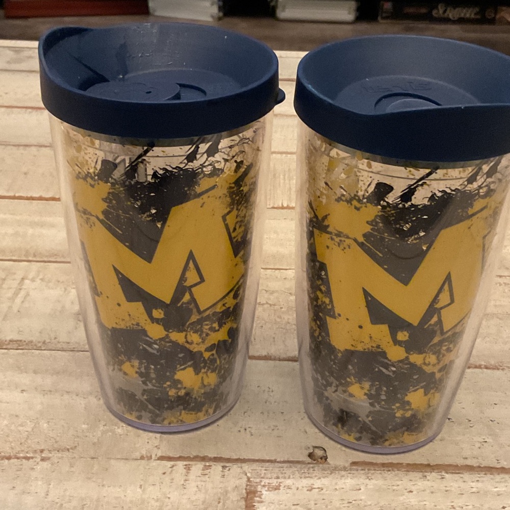 Tervis Tumblers w/lids University of Michigan Wolverines Set of 2 16 ounce